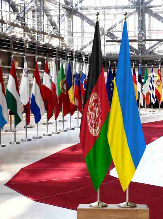 Afghanistan Ukraine Flags
