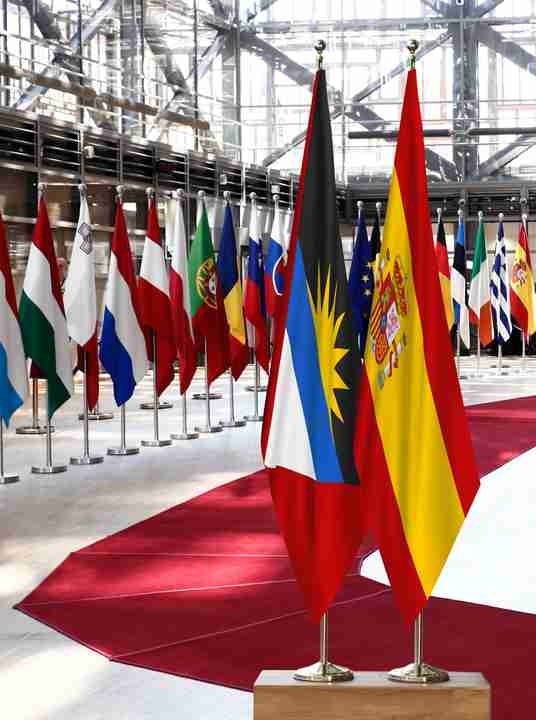 Antigua and Barbuda Spain Flags