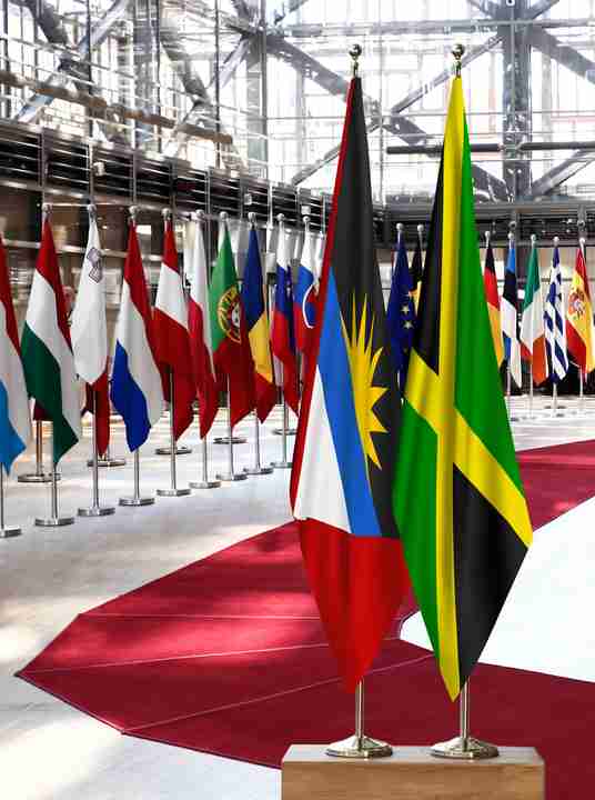 Antigua and Barbuda Jamaica Flags