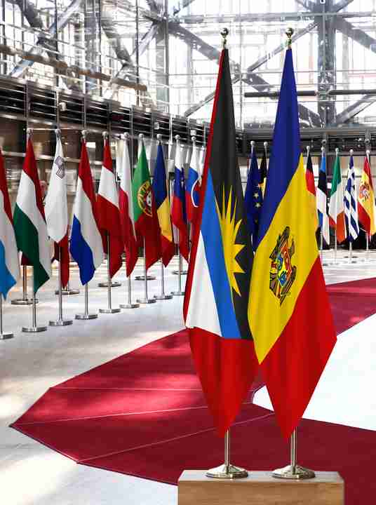 Antigua and Barbuda Moldova Flags