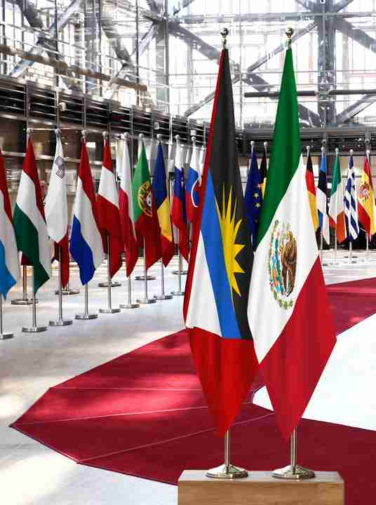 Antigua and Barbuda Mexico Flags
