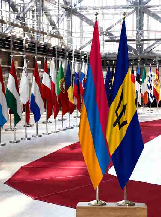 Armenia Barbados Flags