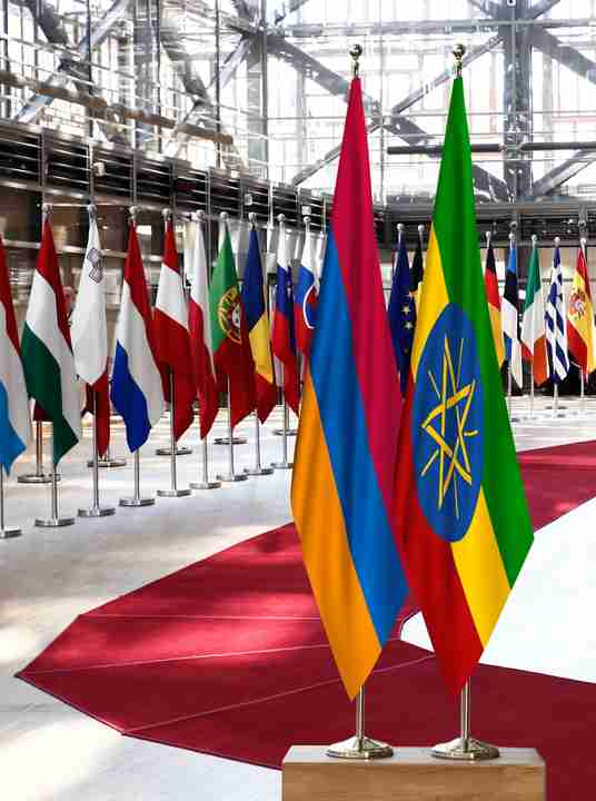 Armenia Ethiopia Flags