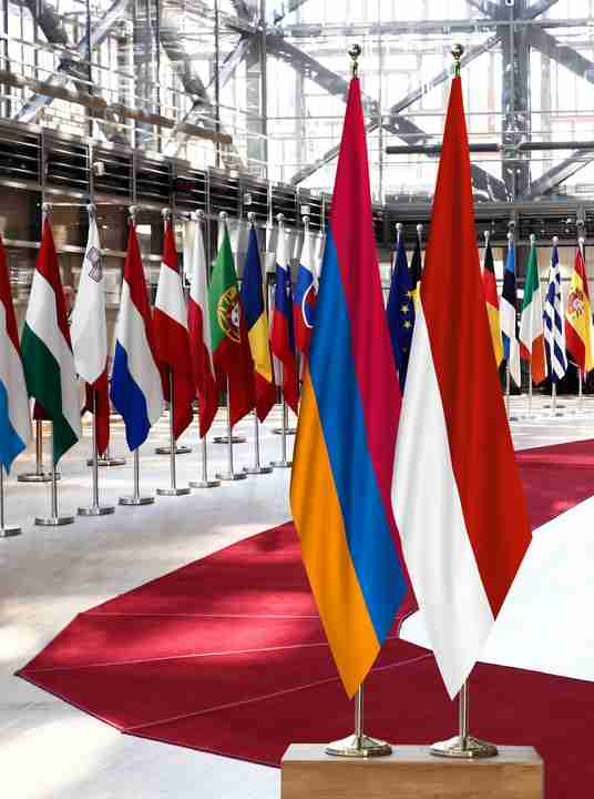 Armenia Indonesia Flags