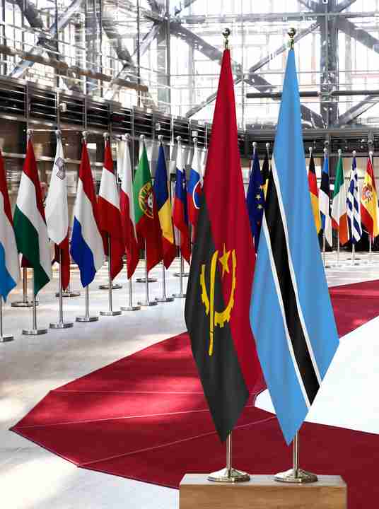 Angola Botswana Flags