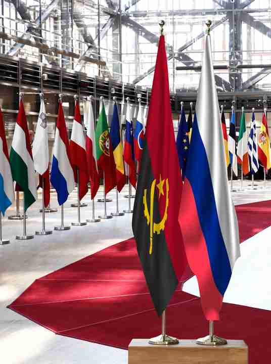 Angola Russia Flags