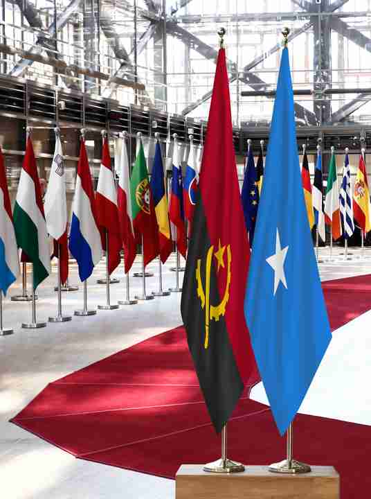 Angola Somalia Flags