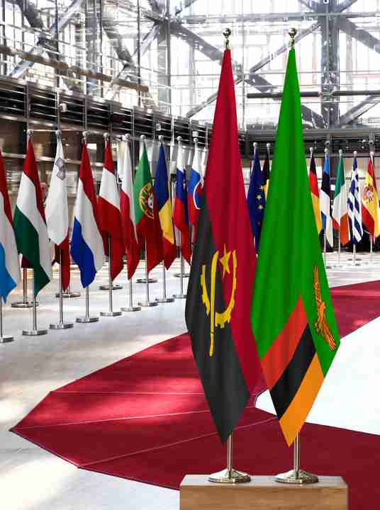 Angola Zambia Flags