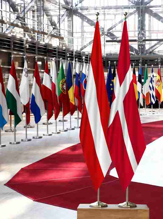 Austria Denmark Flags