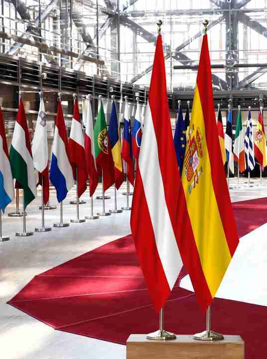 Austria Spain Flags