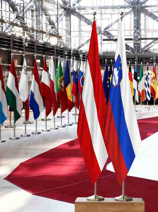 Austria Slovenia Flags