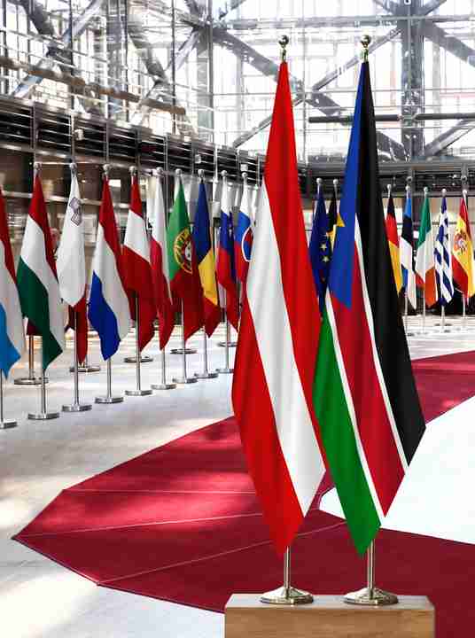 Austria South Sudan Flags