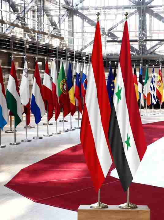 Austria Syria Flags