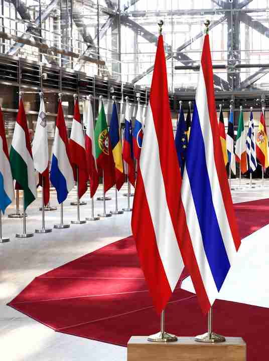 Austria Thailand Flags