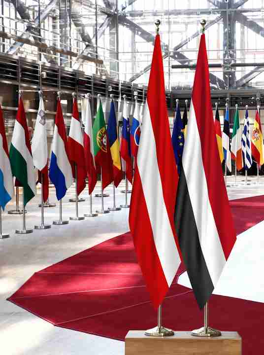 Austria Yemen Flags