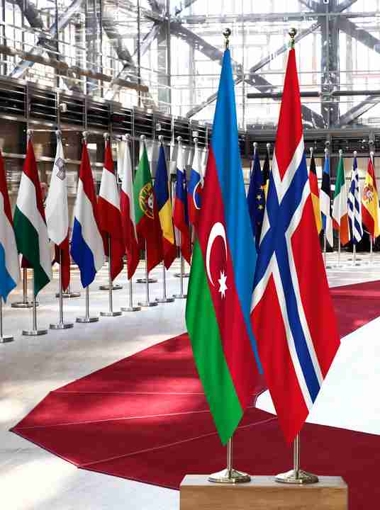 Azerbaijan Norway Flags