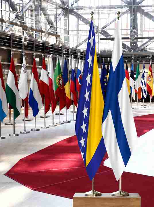 Bosnia and Herzegovina Finland Flags