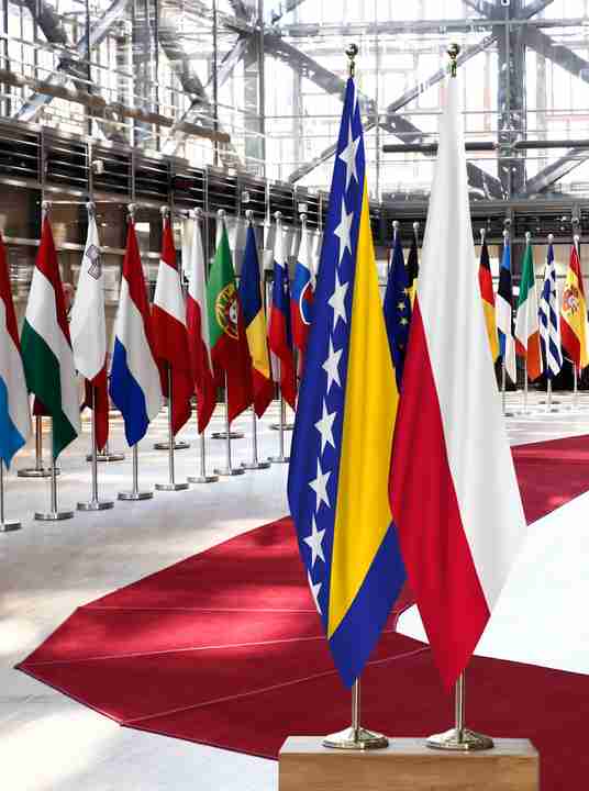 Bosnia and Herzegovina Poland Flags