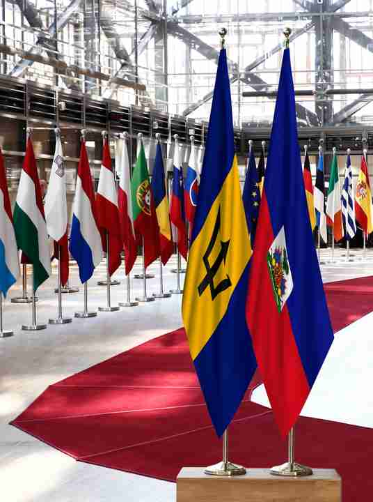Barbados Haiti Flags
