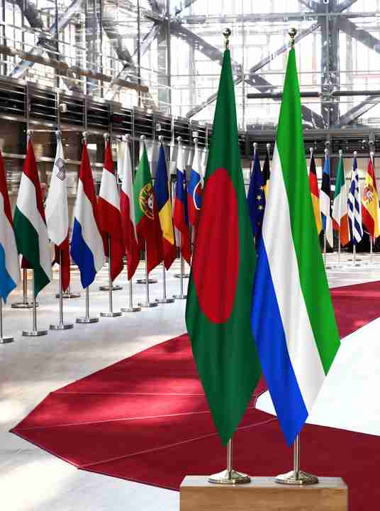 Bangladesh Sierra Leone Flags