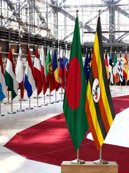 Bangladesh Uganda Flags