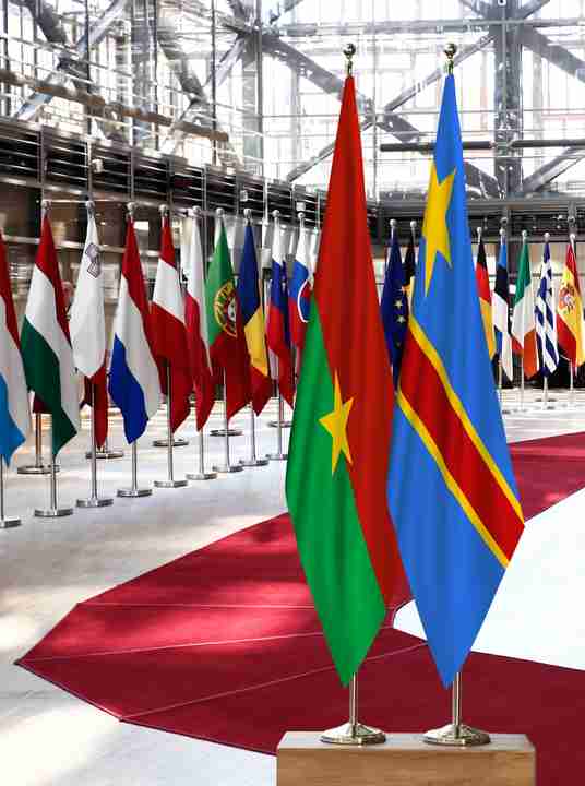 Burkina Faso Congo, D.R. Flags