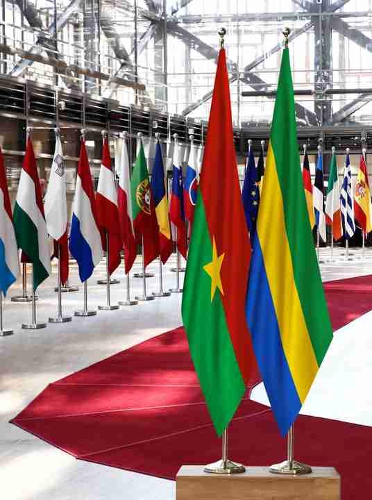 Burkina Faso Gabon Flags