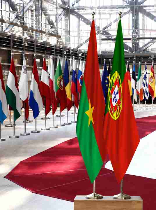 Burkina Faso Portugal Flags