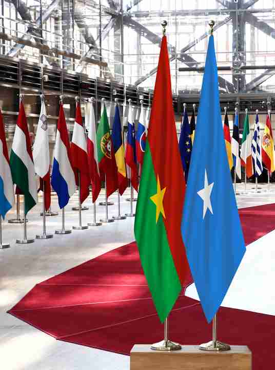 Burkina Faso Somalia Flags