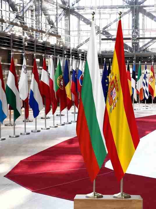 Bulgaria Spain Flags