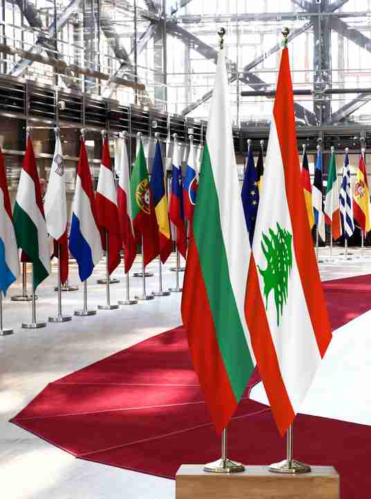Bulgaria Lebanon Flags