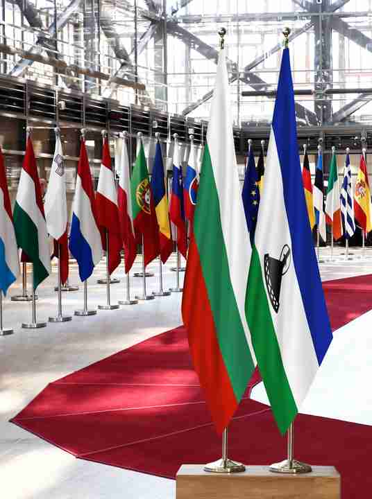 Bulgaria Lesotho Flags