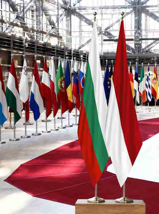 Bulgaria Monaco Flags