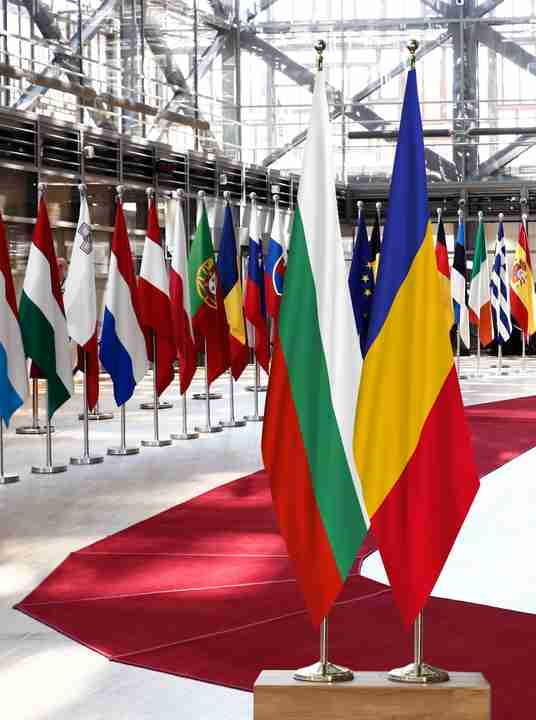Bulgaria Romania Flags