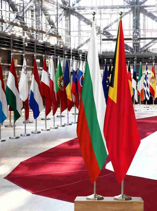 Bulgaria Timor-Leste Flags