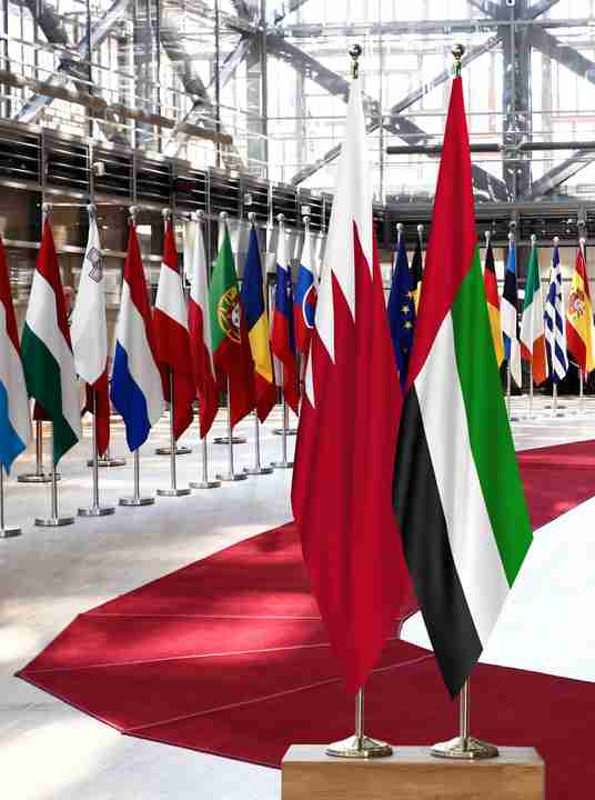 Bahrain United Arab Emirates Flags