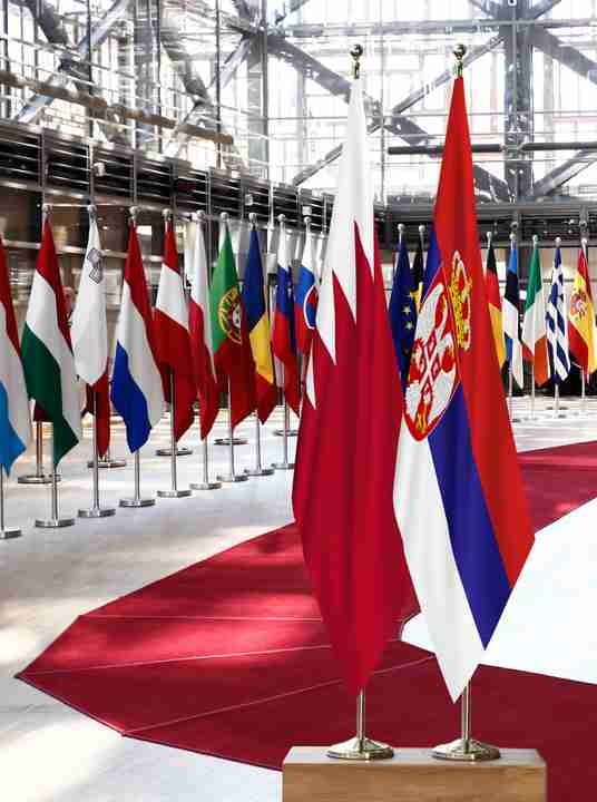 Bahrain Serbia Flags
