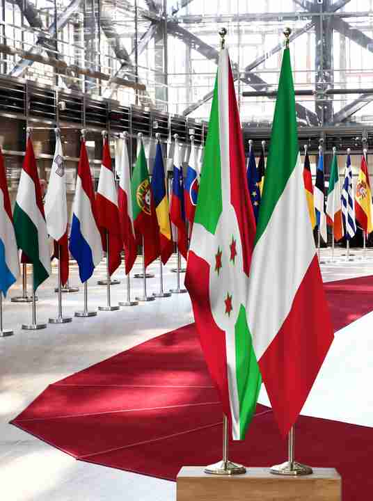 Burundi Italy Flags