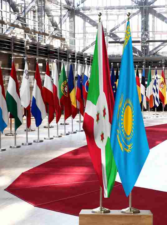 Burundi Kazakhstan Flags