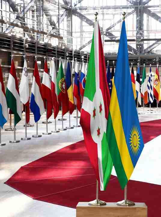 Burundi Rwanda Flags