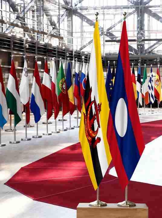 Brunei Laos Flags
