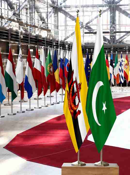 Brunei Pakistan Flags