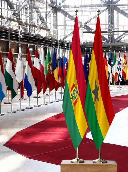 Bolivia Ghana Flags