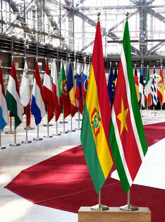Bolivia Suriname Flags
