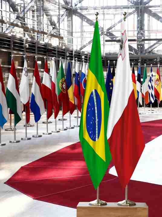 Brazil Malta Flags