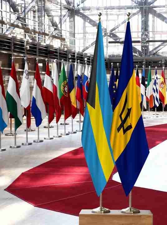 Bahamas Barbados Flags