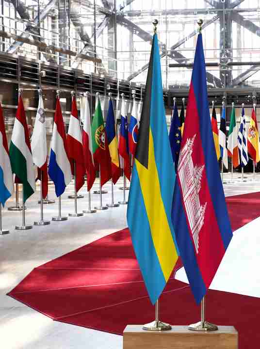 Bahamas Cambodia Flags