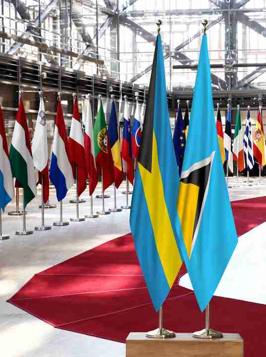 Bahamas Saint Lucia Flags