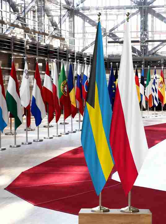 Bahamas Poland Flags