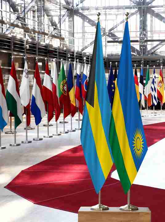 Bahamas Rwanda Flags